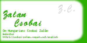 zalan csobai business card